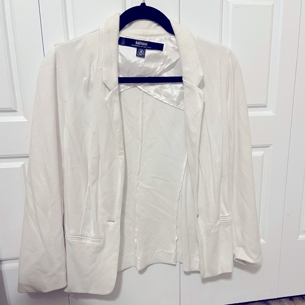 White Cotton Blazer